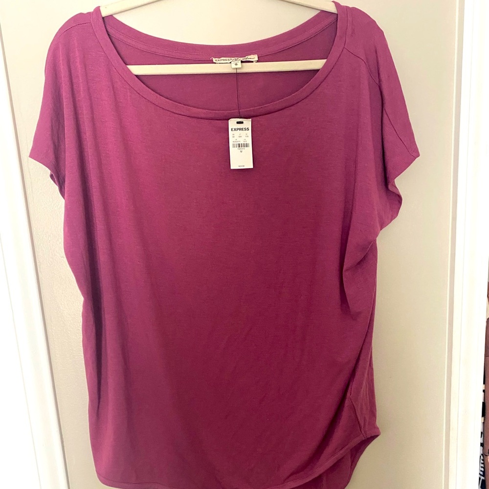 Burgundy express top NWT